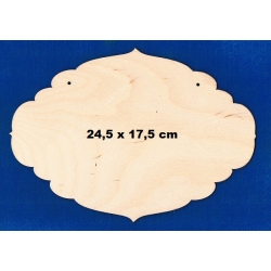 Tabliczka 24,5x17,5cm z otworami, zawieszka ozdobna chmurka, deseczka / SKLEJKA #3mm/ szyld